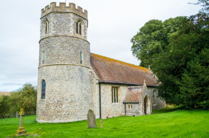 The kirkyards between Swindon and Cirencester, England.
